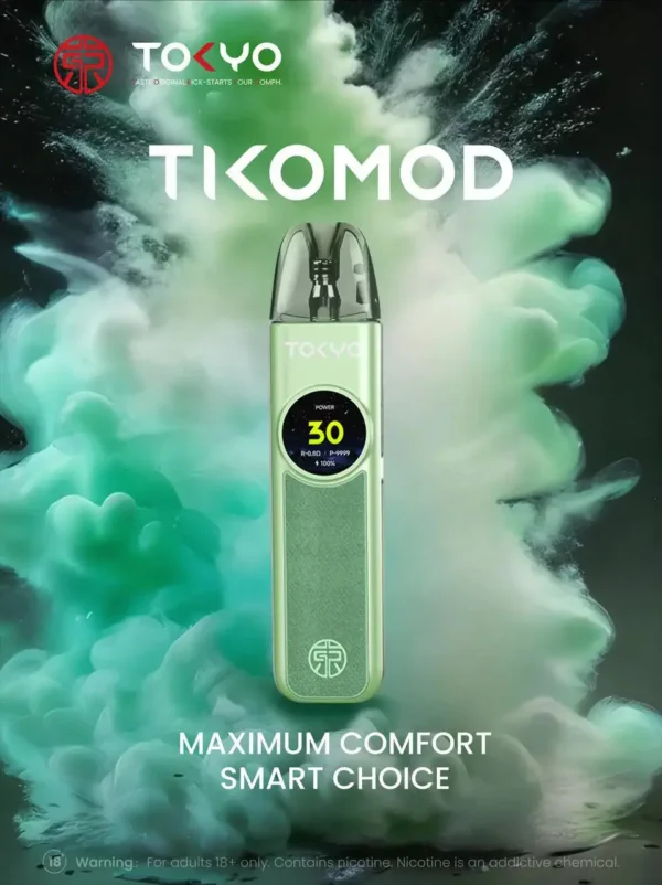 Tokyo 東京帝刻 可調瓦注油小煙主機｜1200mAh 大電芯＋30W 輸出功率，通用各類小煙煙油