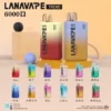 LANA 6000口 拋棄式電子煙｜Mesh 網芯爆汁口感＋8ml 大容量，Type-C 快充 550mAh 長效續航